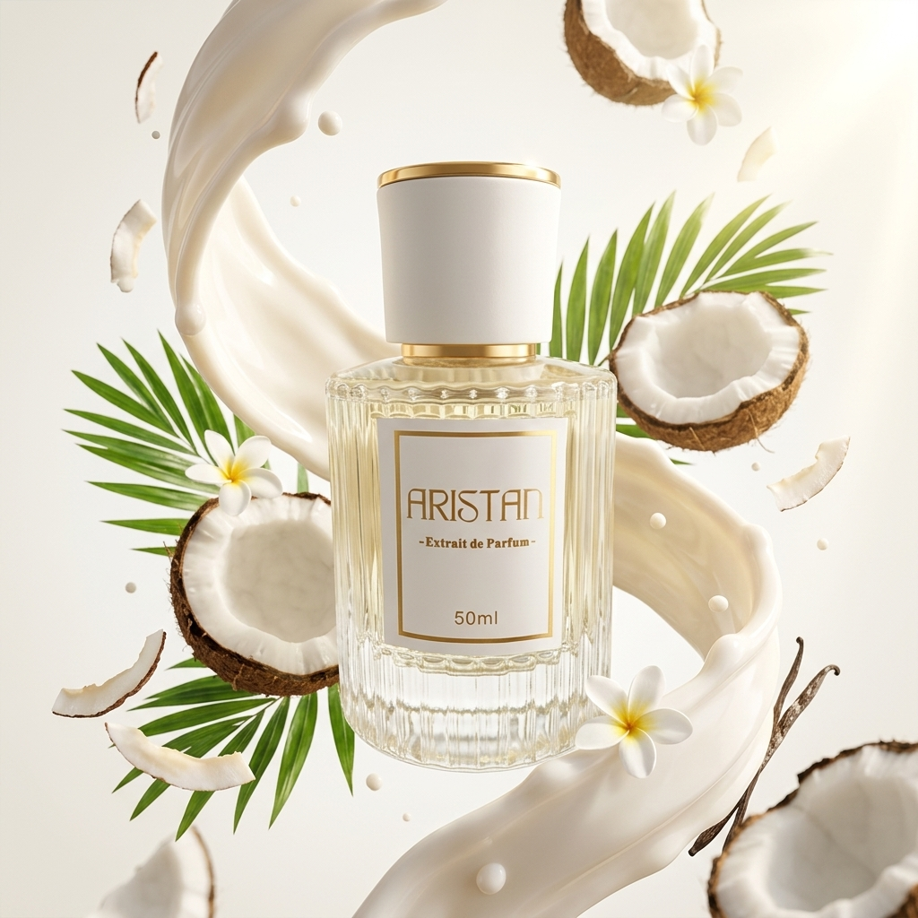 Coconut Crème Extrait de Parfum von Aristan mit Kokosmilch, Kokosnuss und weißen Blüten