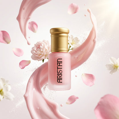 Musk Al Tahara Milky Pink 6 ml Parfumöl von Aristan mit Rosenblüten