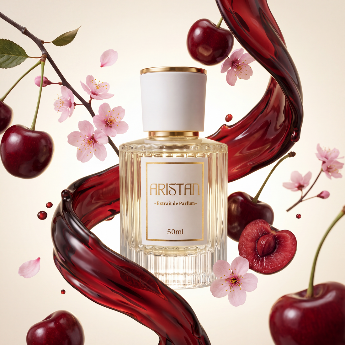 Found Cherry Extrait de Parfum von ARISTAN mit dunklen Kirschen und Kirschblüten