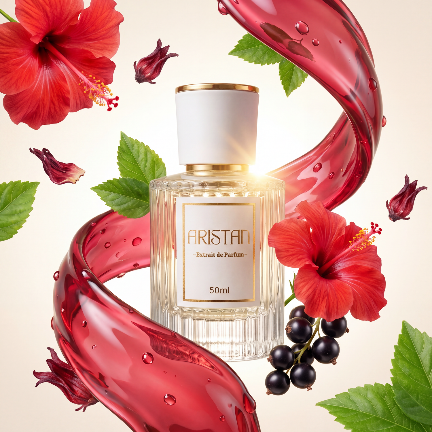 Hibiscus Extrait de Parfum von ARISTAN mit Hibiskusblüten und schwarzer Johannisbeere