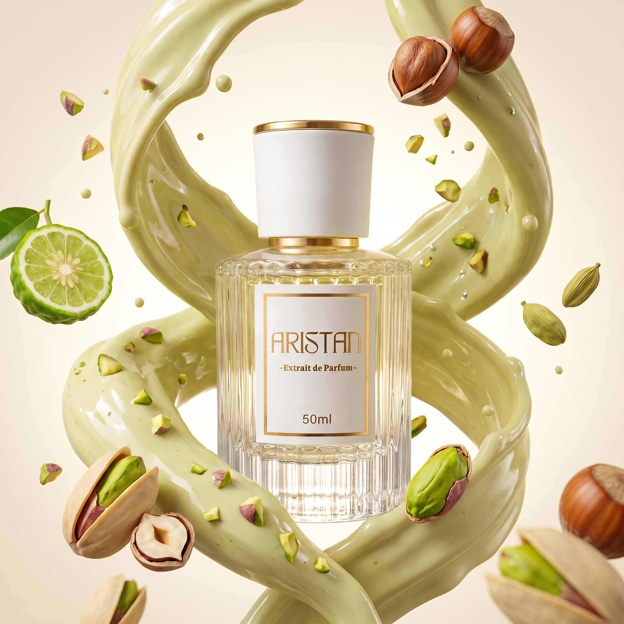 Pistachio Extrait de Parfum von ARISTAN mit Pistazieneis, Haselnuss und Kardamom