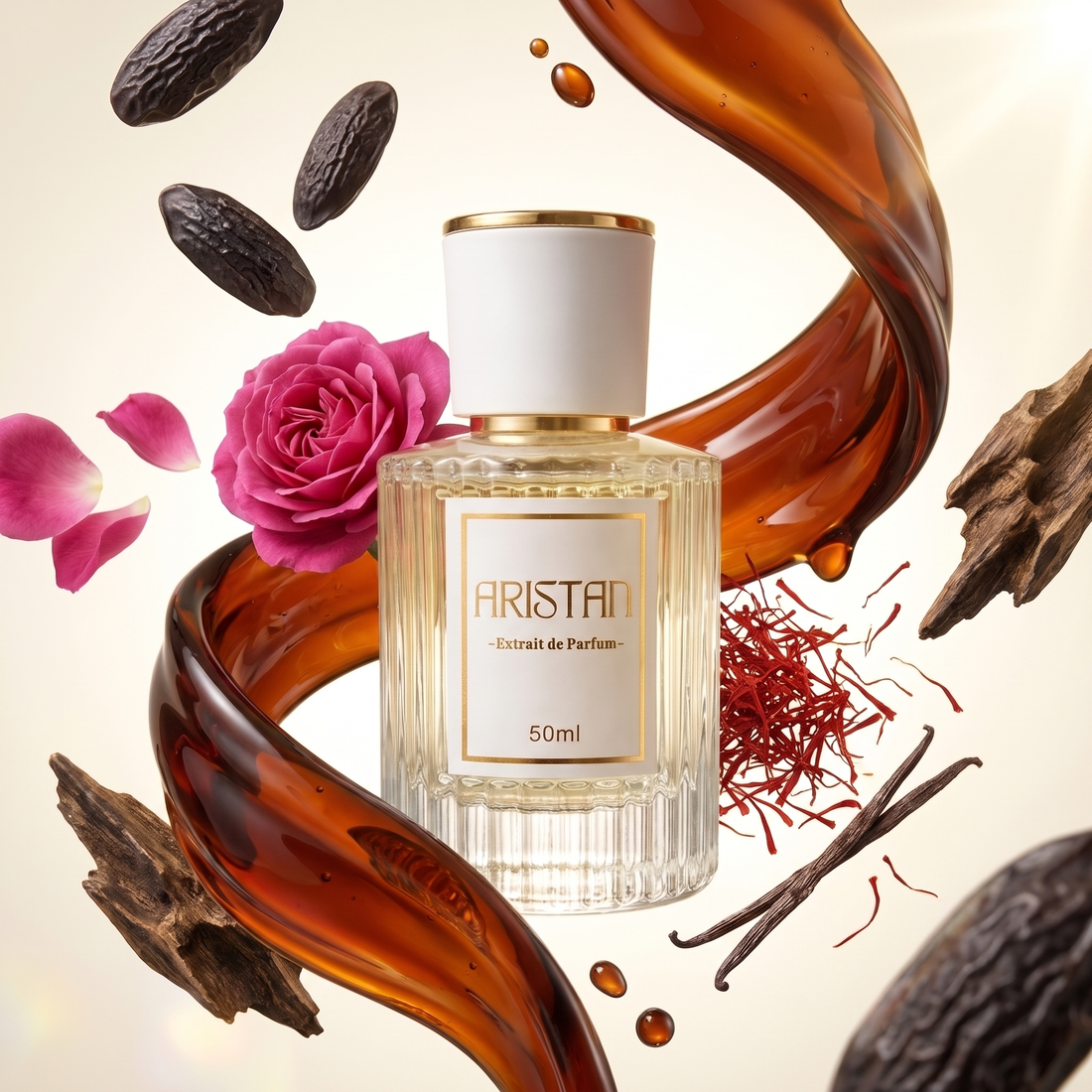 Arabesque Tonka Extrait de Parfum von ARISTAN mit Tonkabohnen, Rose und Oud