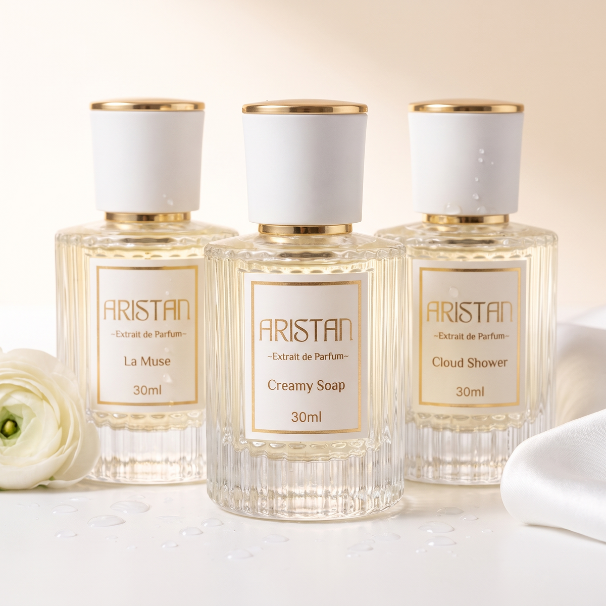Clean Girl Bundle – La Muse, Creamy Soap und Cloud Shower, 3x30ml Extrait de Parfum